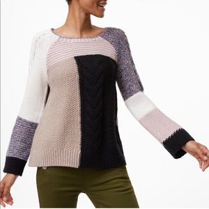 LOFT Modern Patchwork Sweater